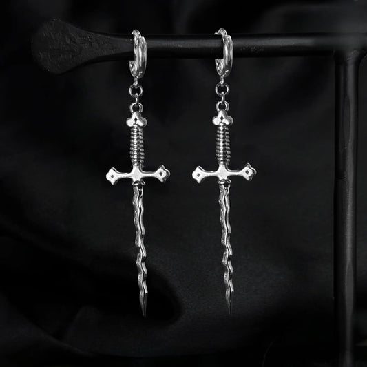 Wavy Sword Earrings