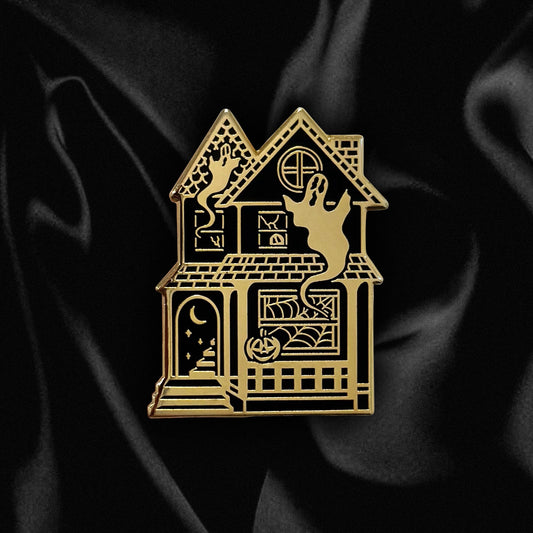 Haunted House Enamel Pin