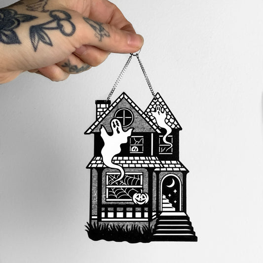 Mini Haunted House Wall Hanging