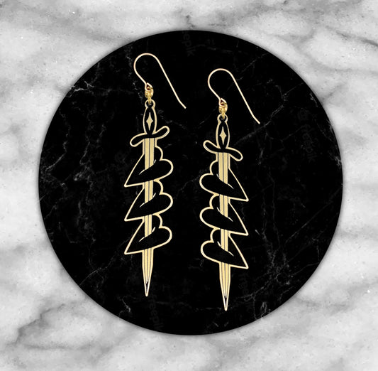 Tria Corda - Earrings (2D) - While Odin Sleeps